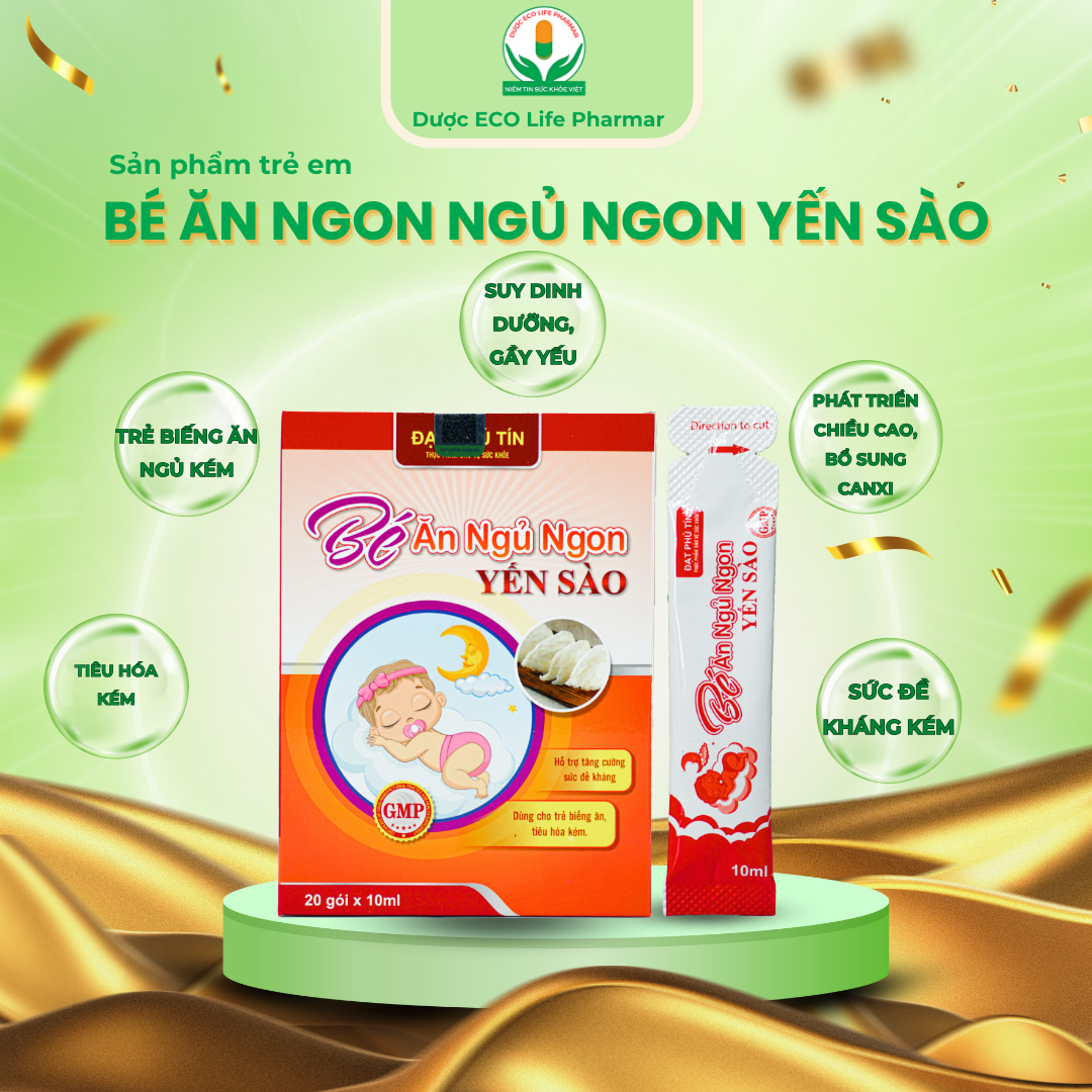 Bé ăn ngủ ngon yến sào