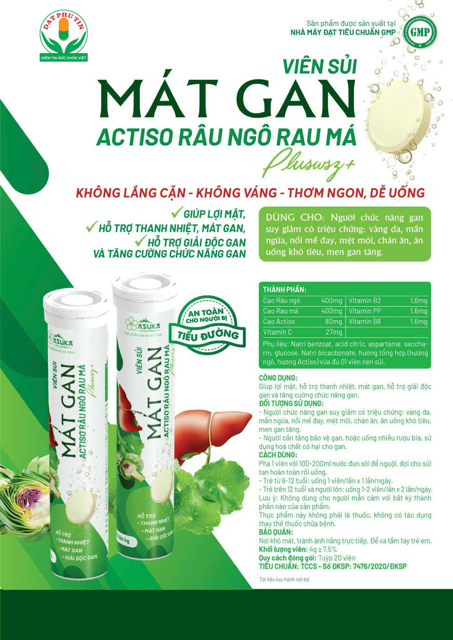 Sủi mát gan actiso