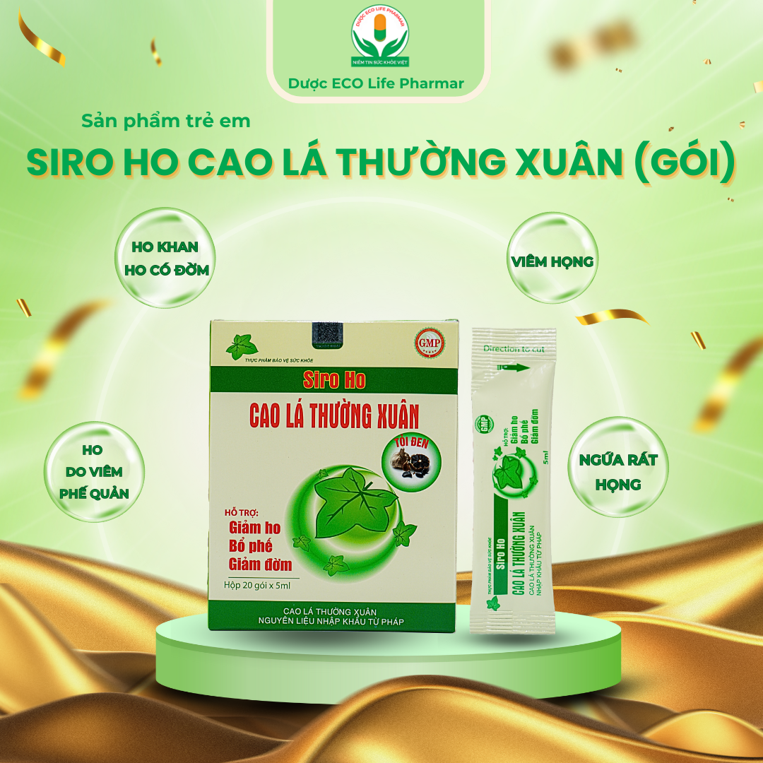 Siro ho cao lá thường xuân gói