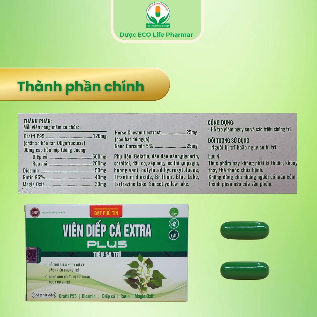 Viên diếp cá Extra Plus