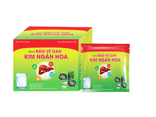 Bột sủi Bảo vệ gan Kim Ngân Hoa